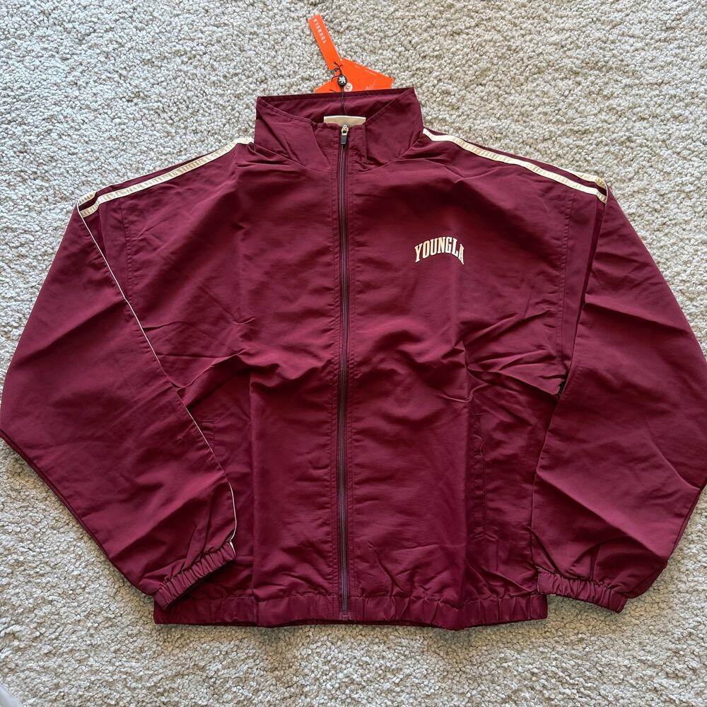 Men's YoungLA YoungLA 5077 FlagshipJacketWindbreaker/MeshLining, XL NWT Burgundy
